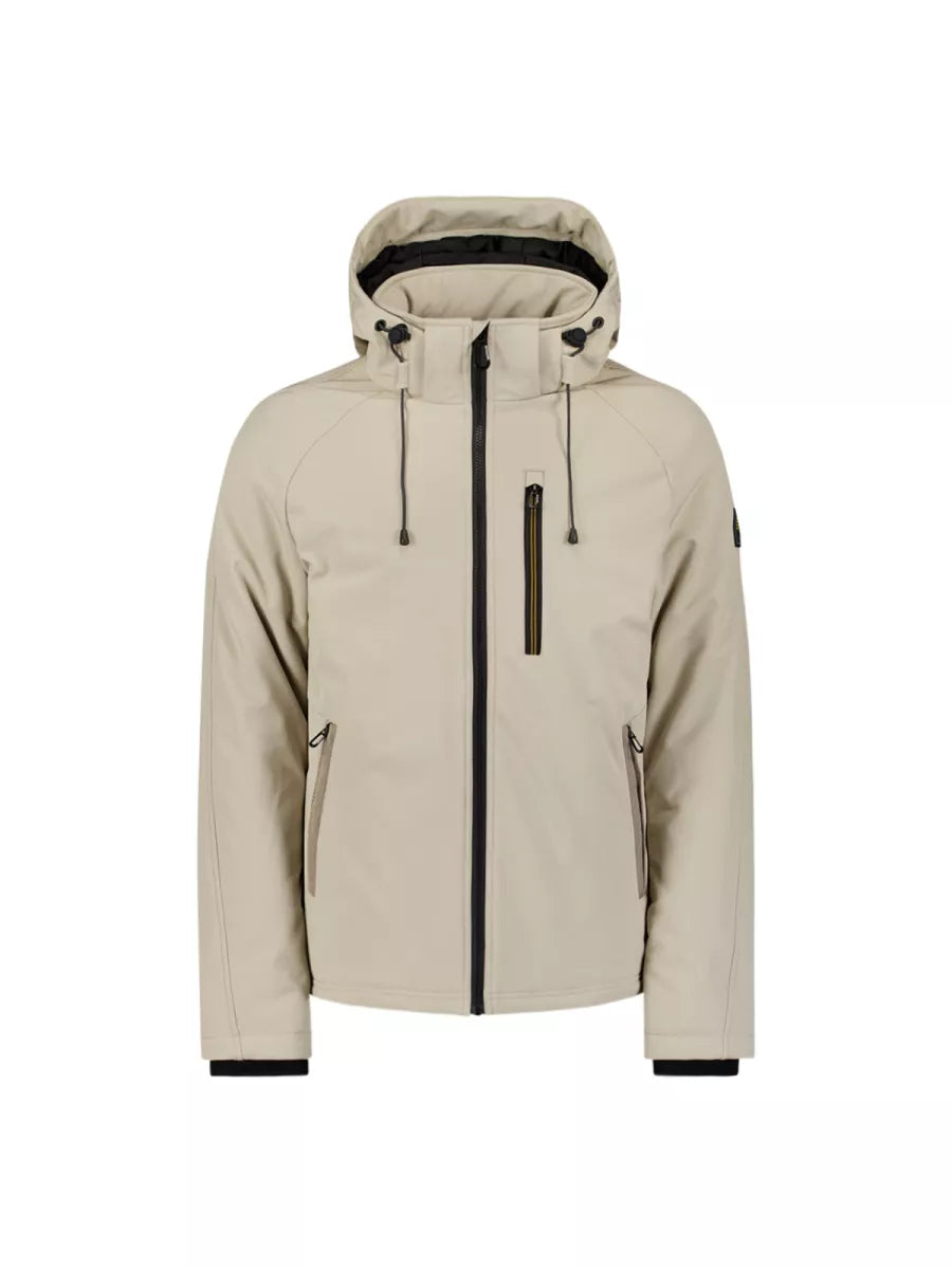 NO EXCESS Hooded Jacket - Stone