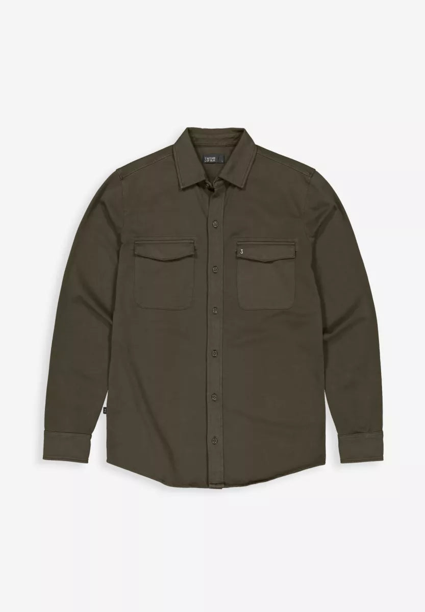 BUTCHER OF BLUE Finn Pocket Jersey Overshirt - Mocha Brown