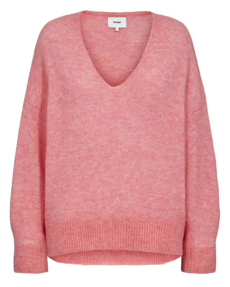 NUMPH Riette V-Neck Pullover - Pink Lemonade