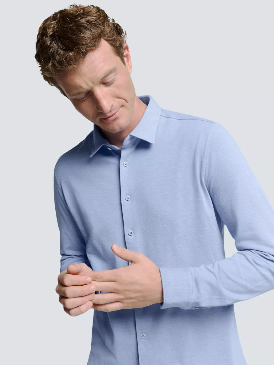 NO EXCESS Shirt Jersey - Office Blue