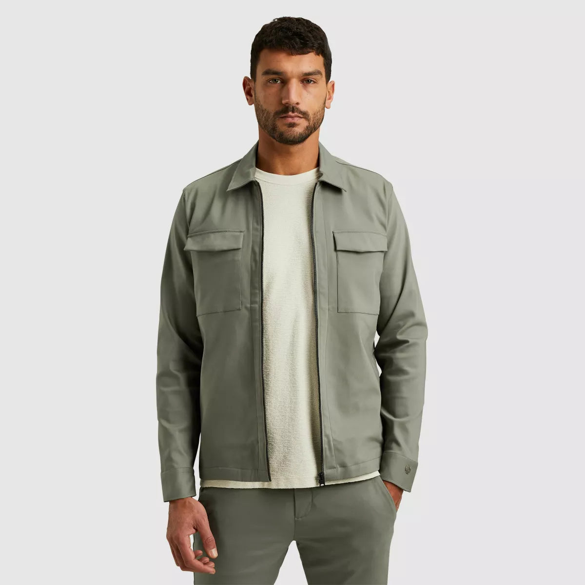 CAST IRON Zipped Overshirt