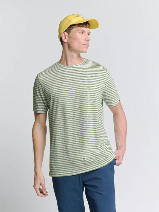 NO EXCESS Striped T-Shirt - Groen