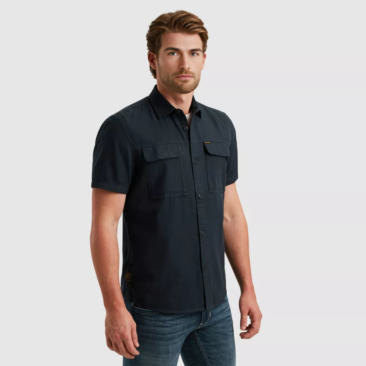 PME-LEGEND Short Sleeve Shirt Slub Cotton