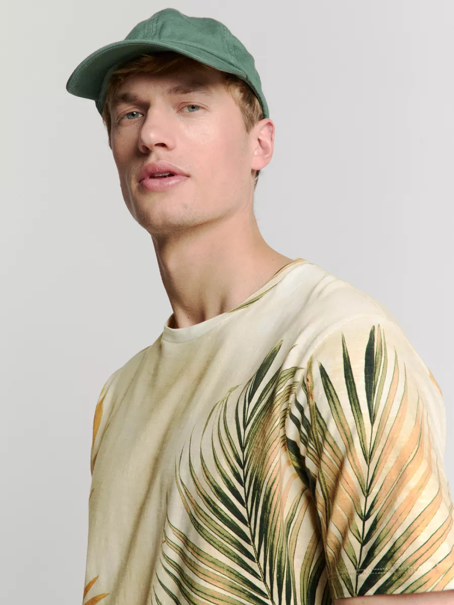NO EXCESS Printed Crewneck T-Shirt - Taupe