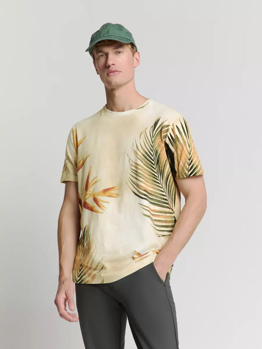 NO EXCESS Printed Crewneck T-Shirt - Taupe
