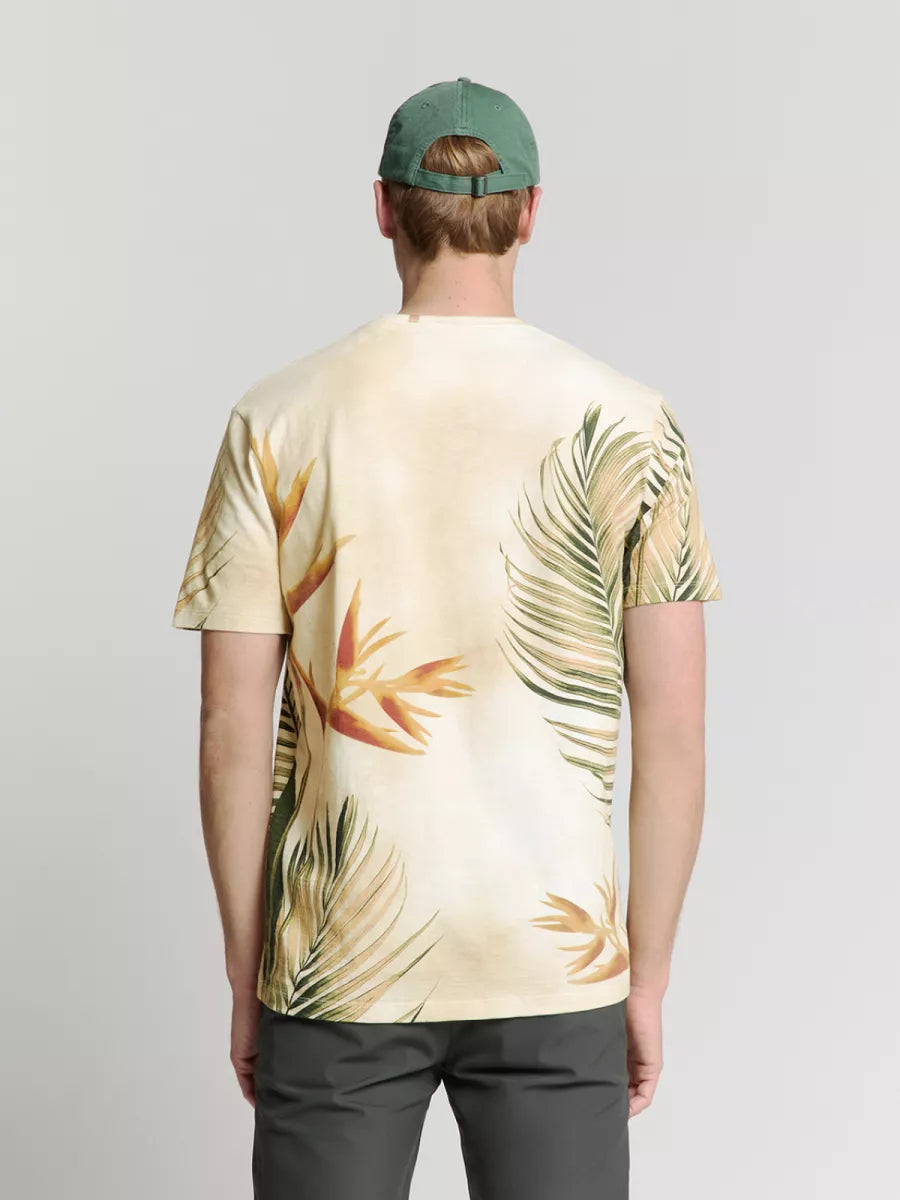 NO EXCESS Printed Crewneck T-Shirt - Taupe