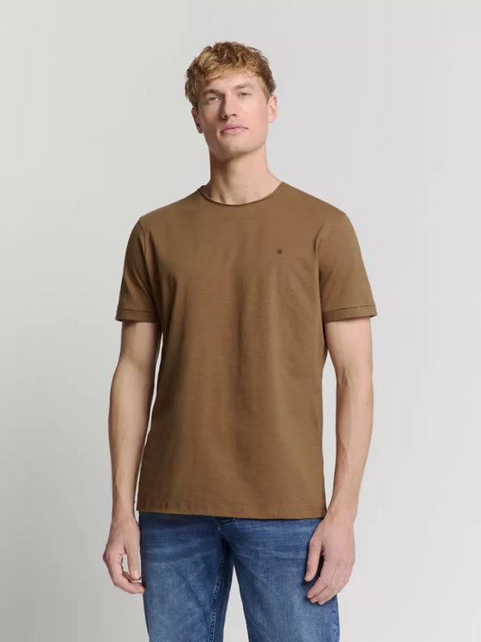 NO EXCESS Crewneck T-Shirt - Camel