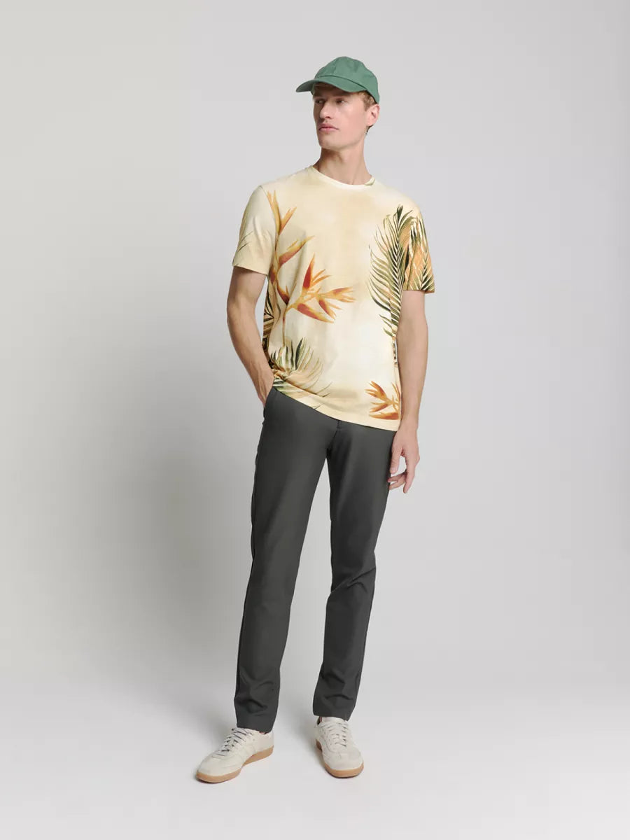 NO EXCESS Printed Crewneck T-Shirt - Taupe