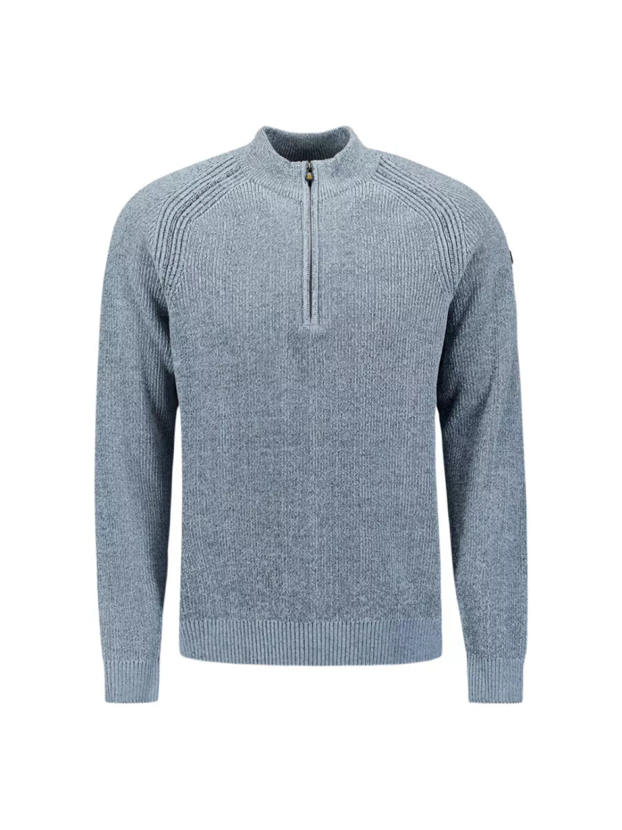 NO EXCESS Pullover Half Zip - Dusty Blue