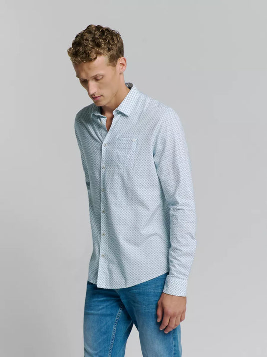 NO EXCESS Allover Printed Shirt - Ice