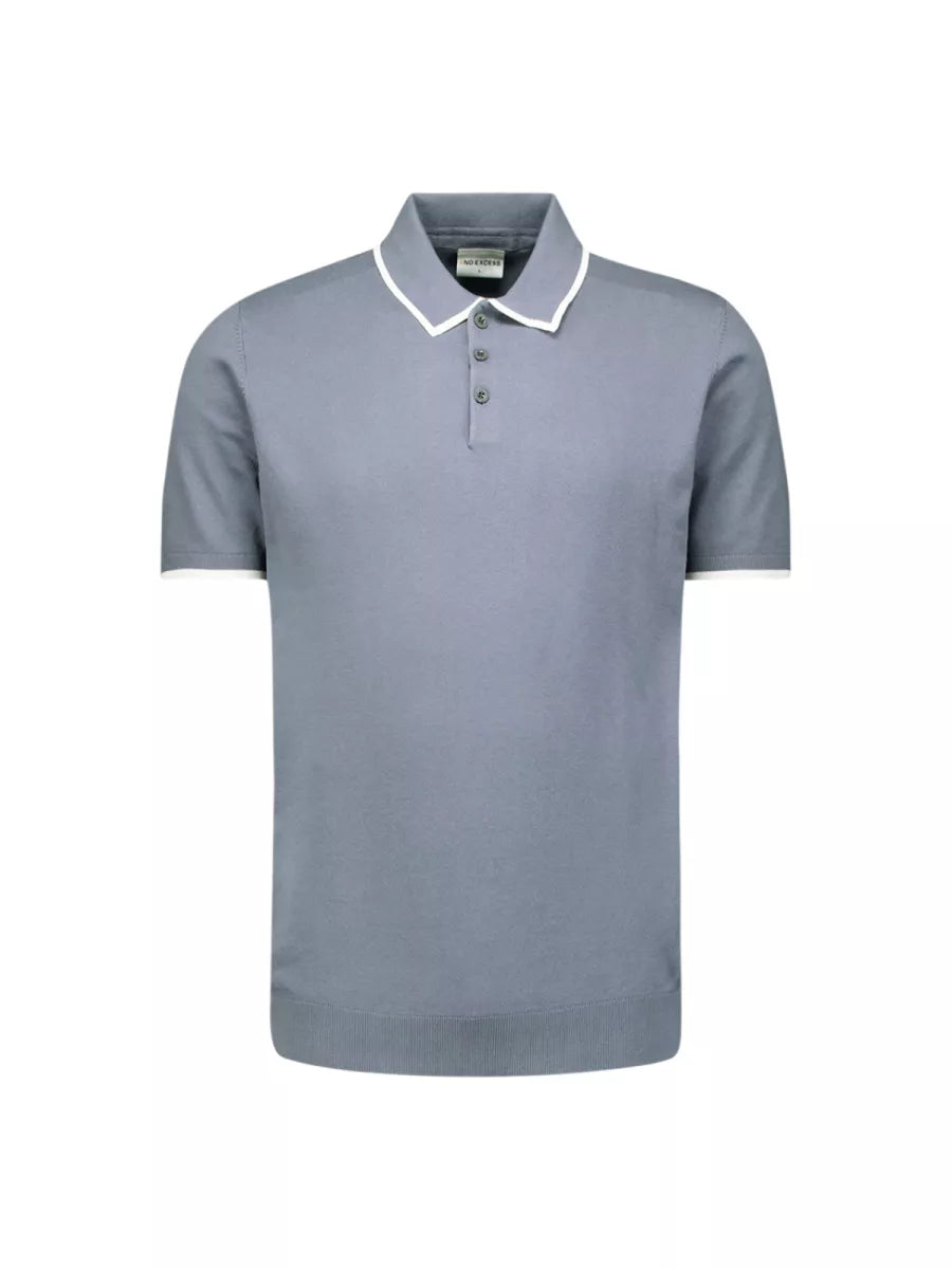 NO EXCESS Pullover Polo - Blauw