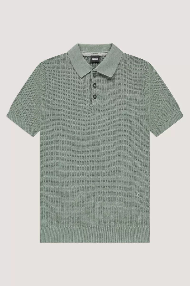 KULTIVATE Polo Vertical - Iceberg Green