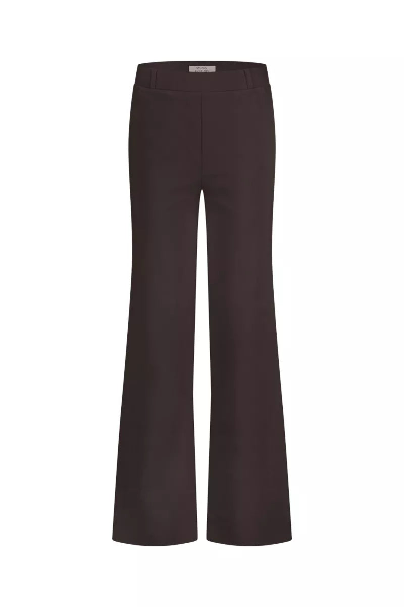 STUDIO ANNELOES Lexie bonded trousers - Espresso