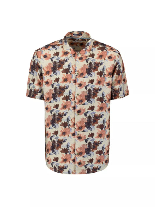 NO EXCESS Allover Printed Shirt - Sky