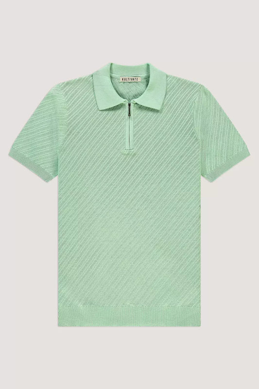 KULTIVATE Oblique Polo - Green