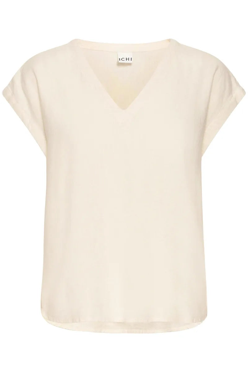 ICHI Linno Shirt - Ecru