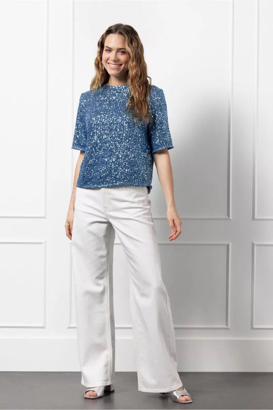 STUDIO ANNELOES Princess sequins top