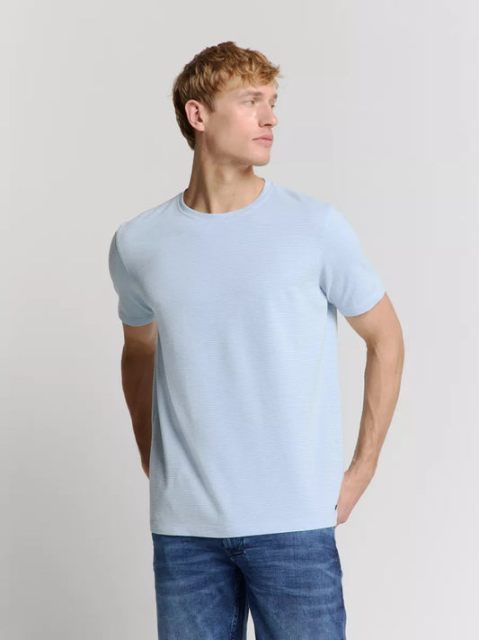 NO EXCESS T-Shirt Crewneck Knit - Sky