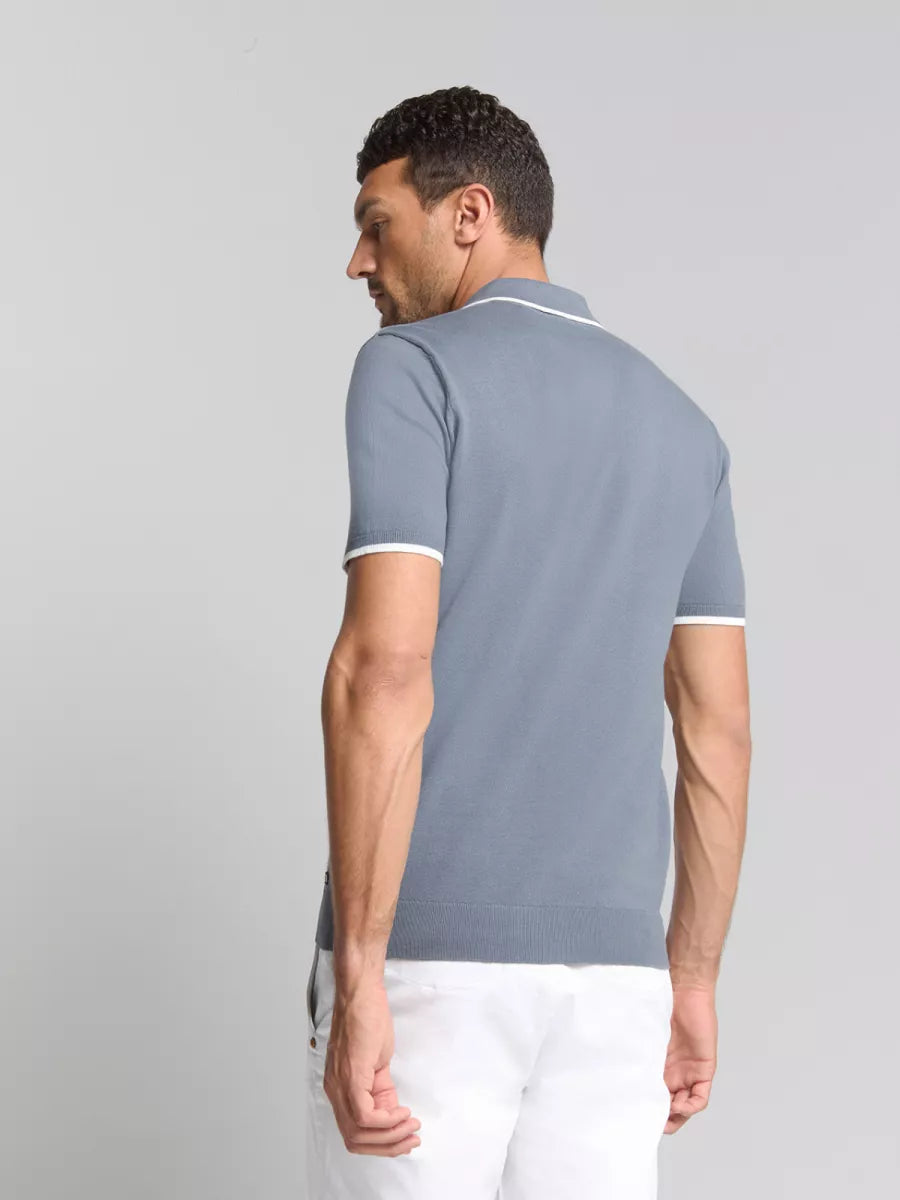 NO EXCESS Pullover Polo - Blauw