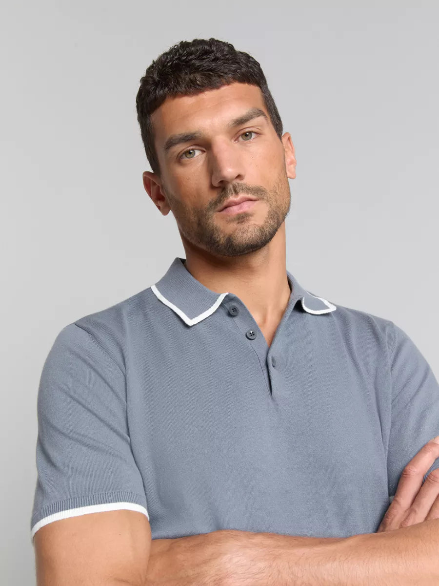 NO EXCESS Pullover Polo - Blauw