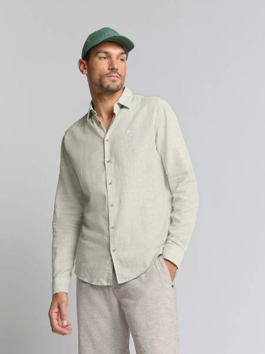 NO EXCESS Striped Shirt - Groen