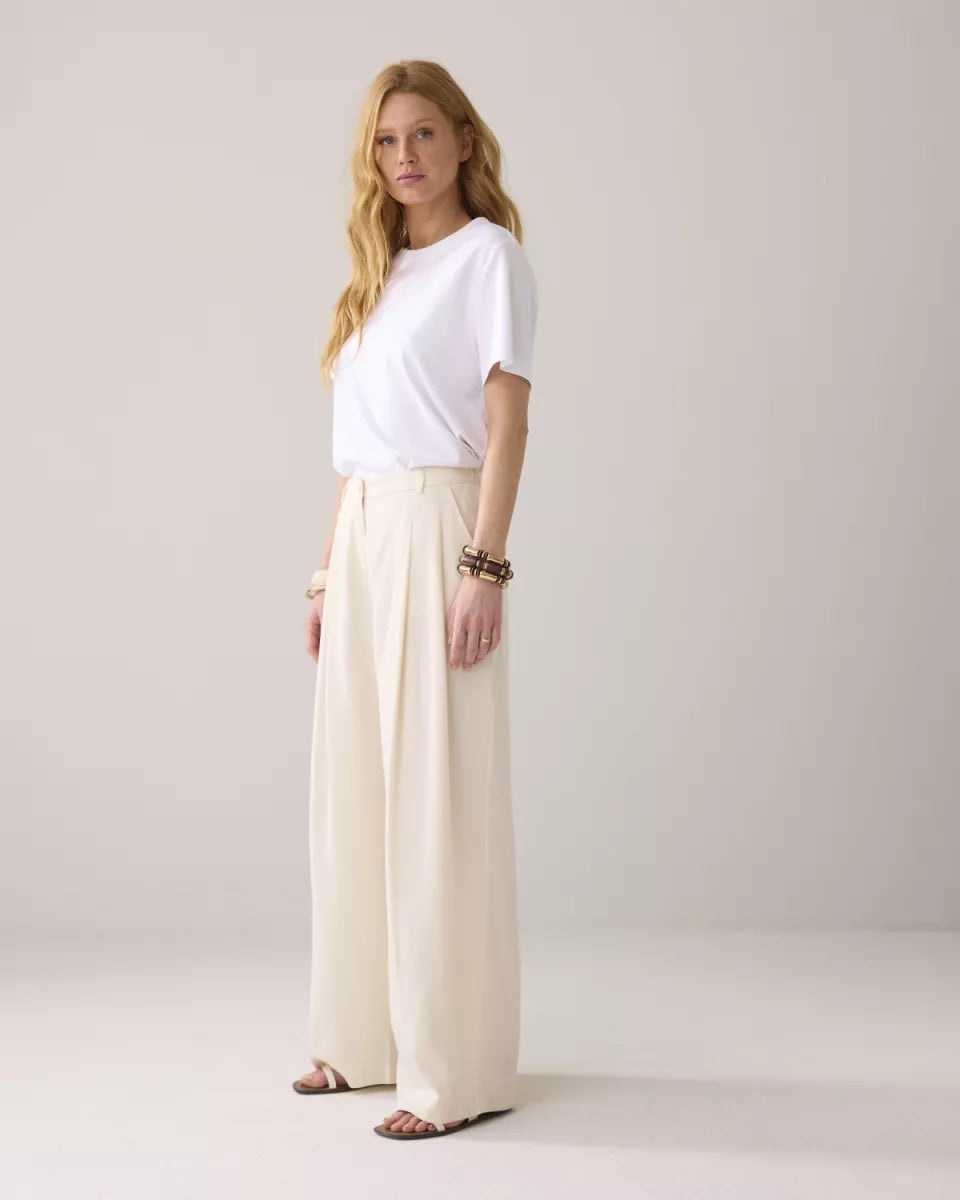 SUMMUM Trousers wide tencel