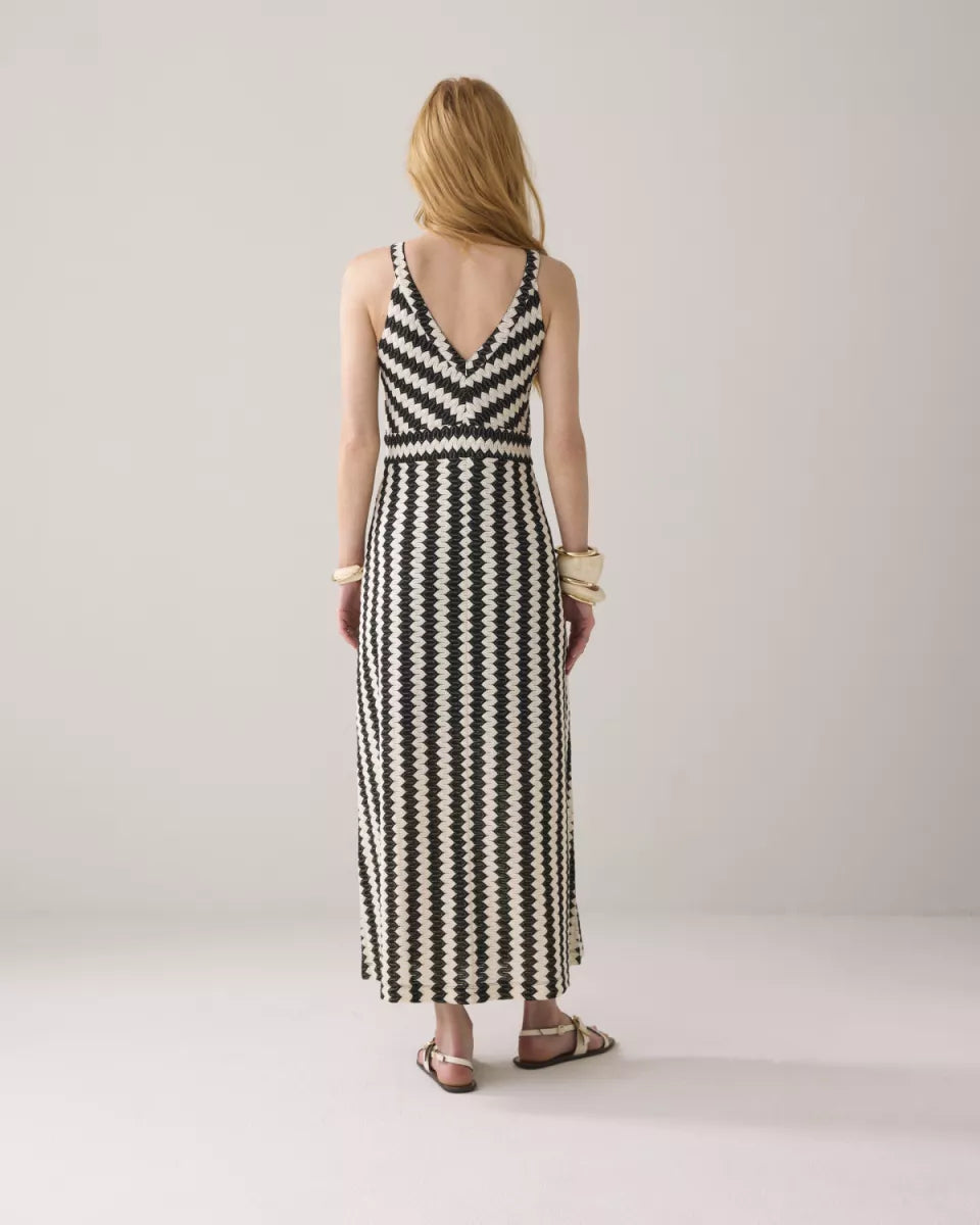 SUMMUM Long halter fine crochet dress