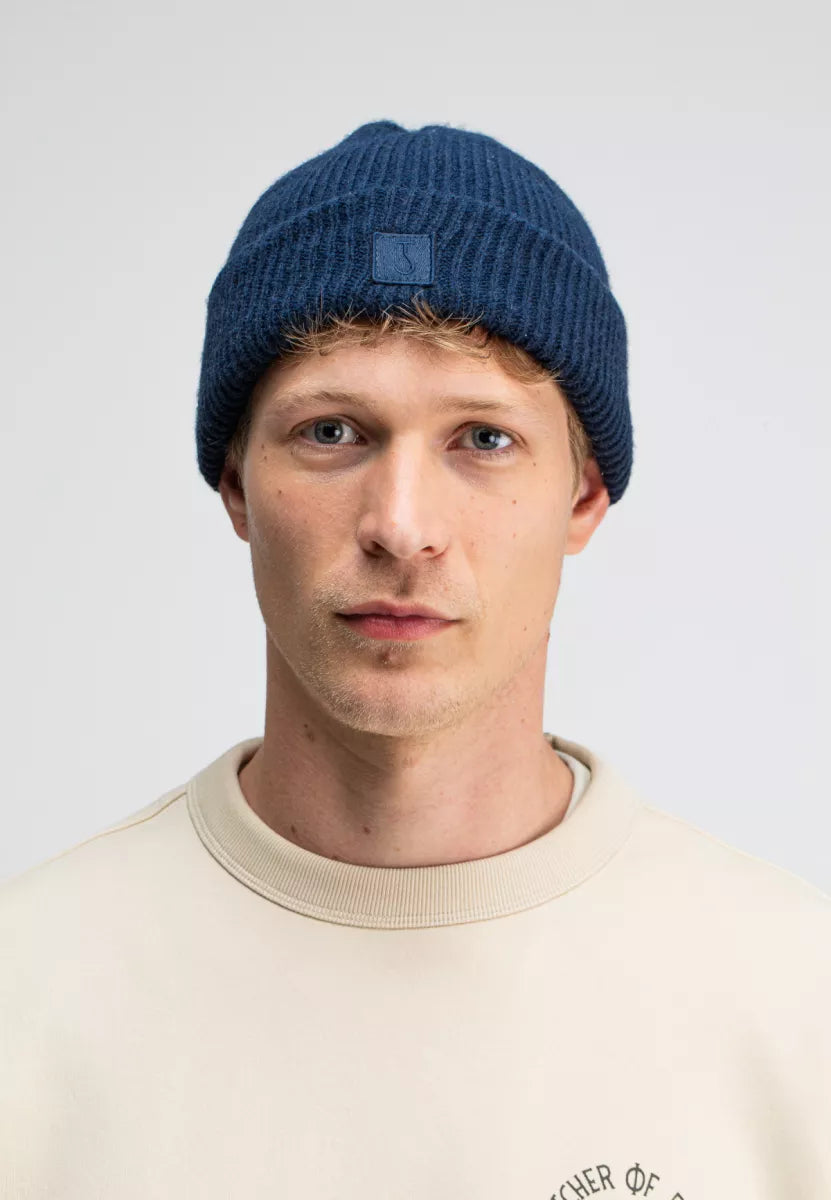 BUTCHER OF BLUE Army Wool Hook Beanie - Alaska Blue