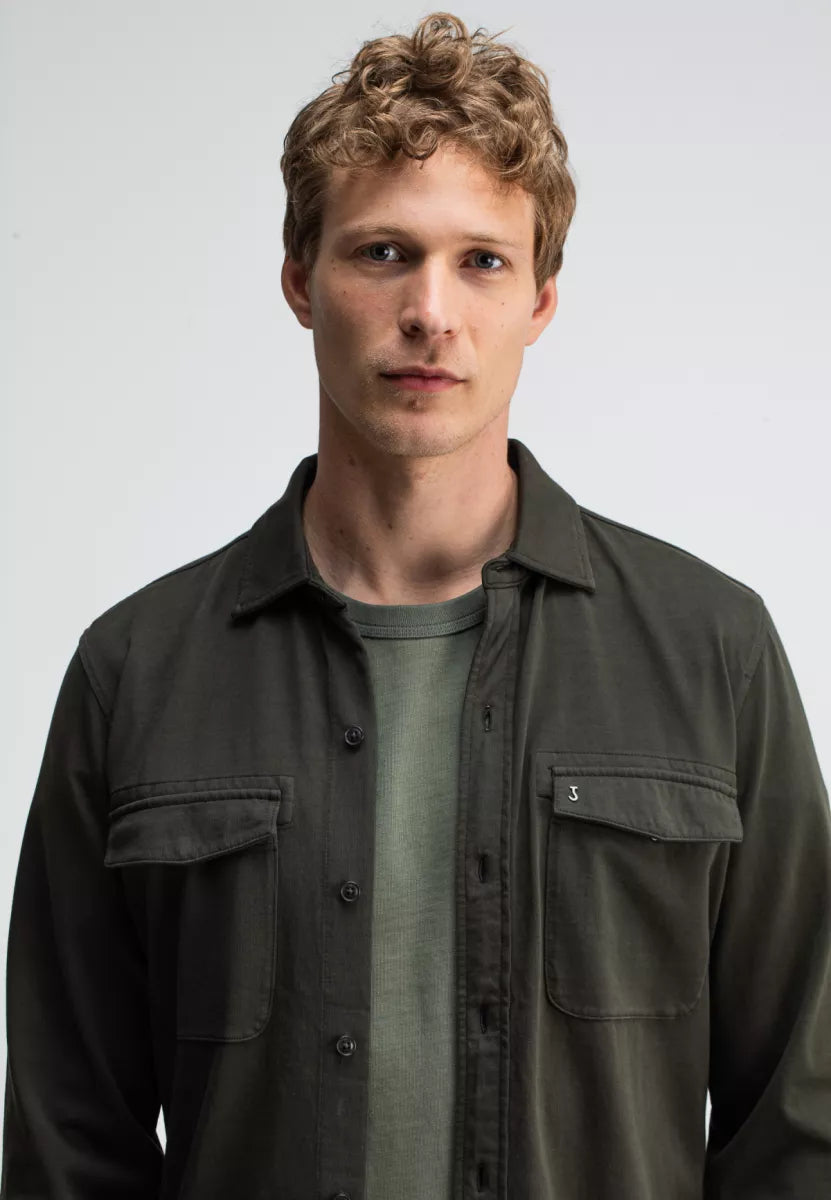 BUTCHER OF BLUE Finn Pocket Jersey Overshirt - Mocha Brown