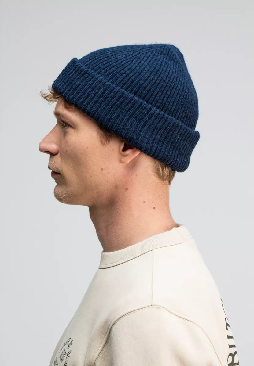 BUTCHER OF BLUE Army Wool Hook Beanie - Alaska Blue