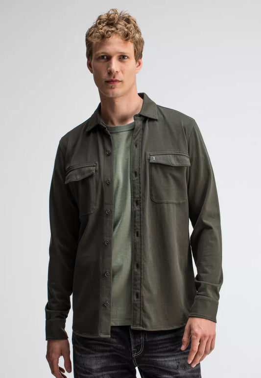 BUTCHER OF BLUE Finn Pocket Jersey Overshirt - Mocha Brown