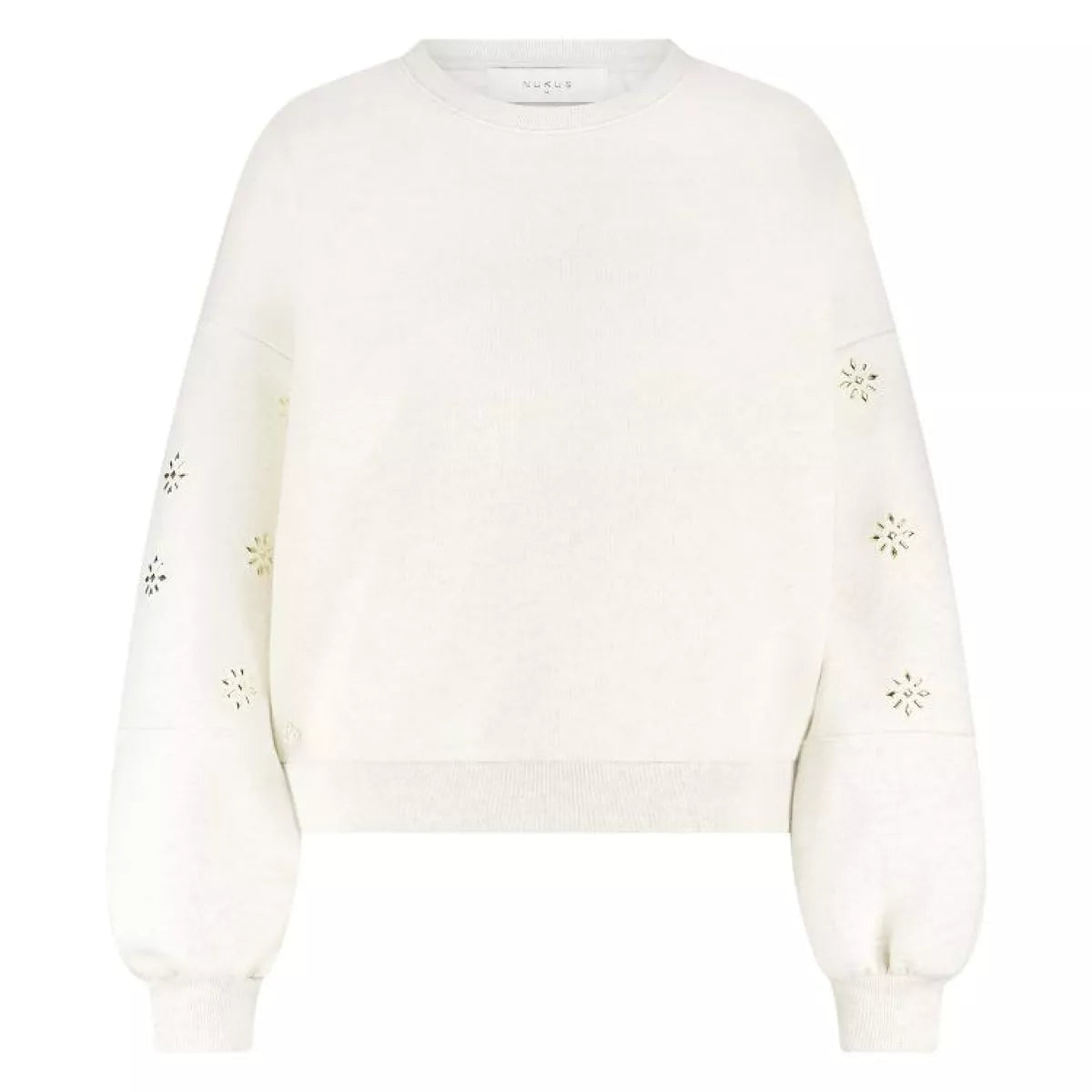NUKUS Amadora Sweater Flowerstuds - Sand