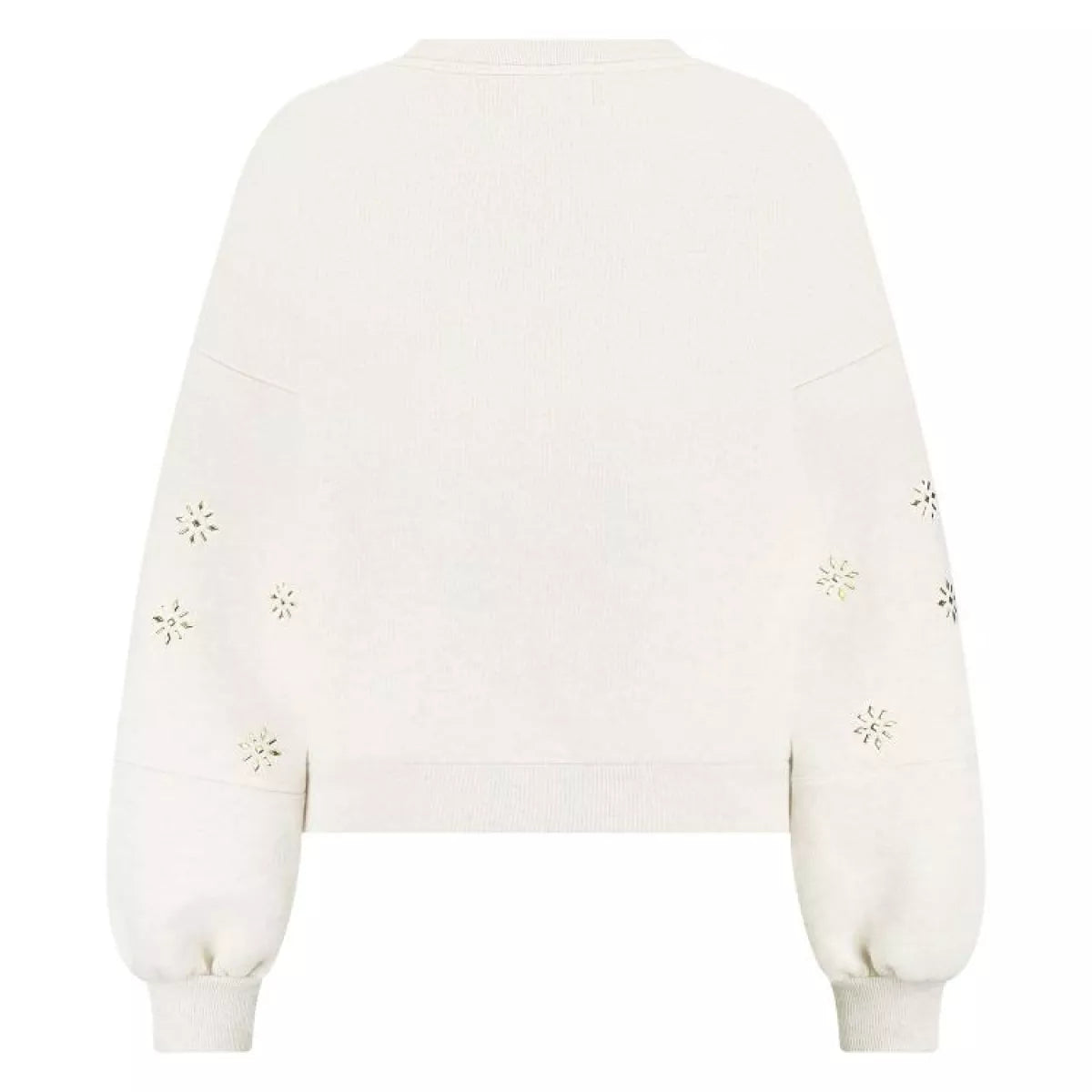 NUKUS Amadora Sweater Flowerstuds - Sand