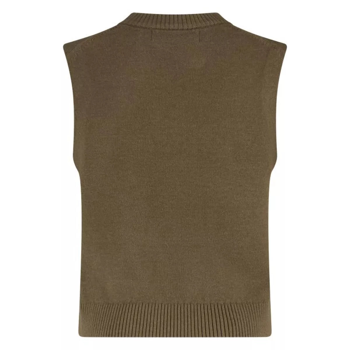 NUKUS Intarsia Spencer - Fango