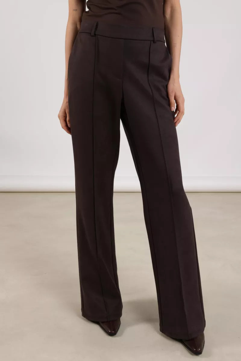 NUKUS Jill Pants Scuba - Dark Chocolate