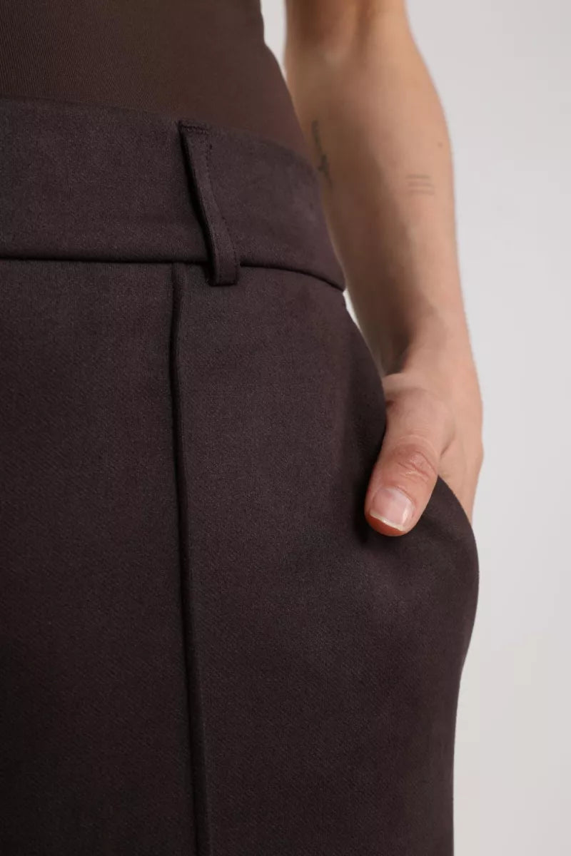 NUKUS Jill Pants Scuba - Dark Chocolate