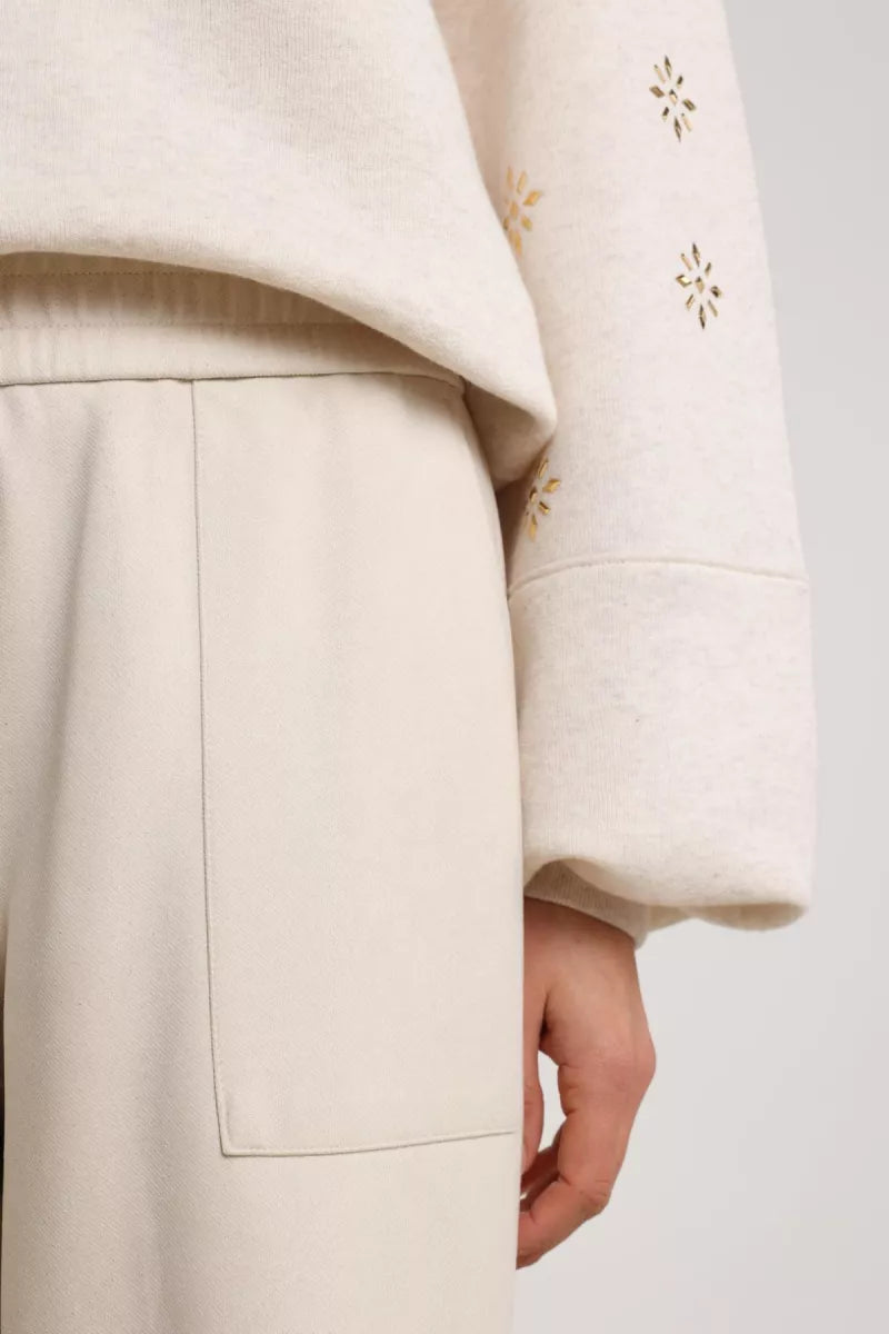 NUKUS Trix Pants Suedine - Off White