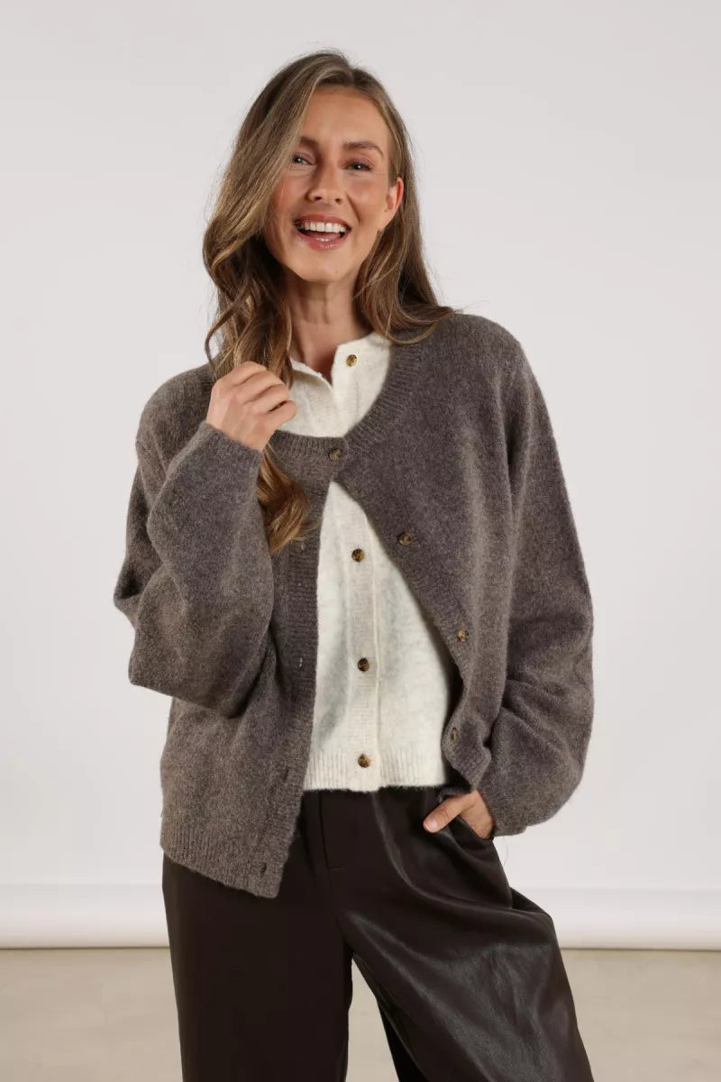 NUKUS Mia Cardigan - Fango