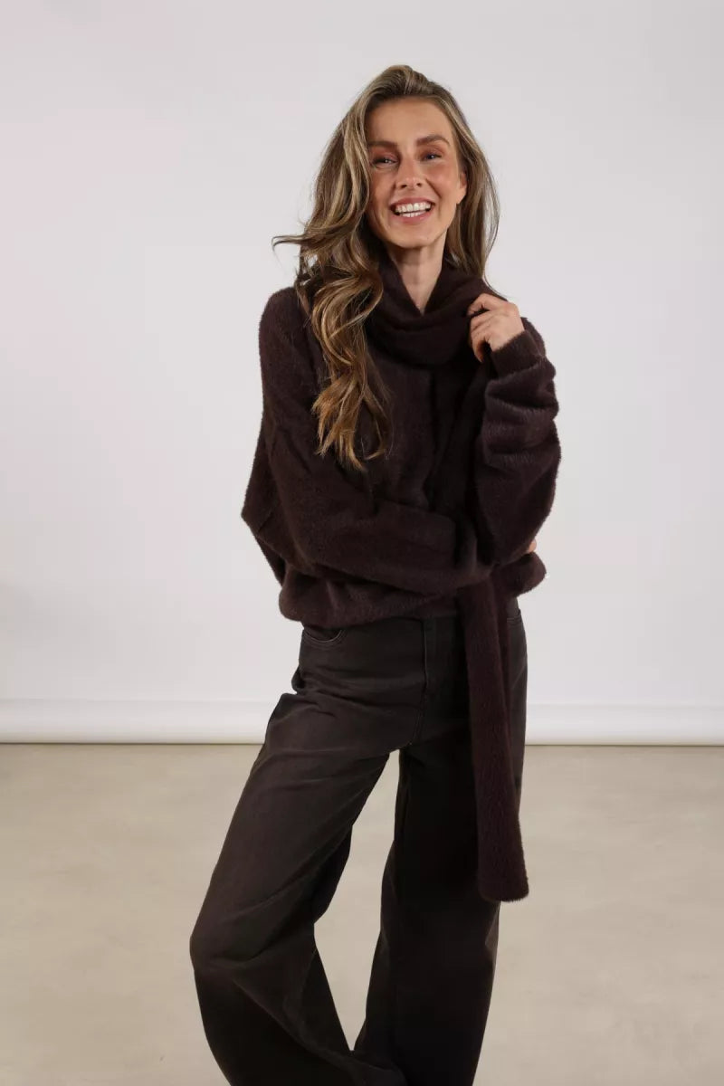 NUKUS Mathilde Pullover Soft - Dark Chocolate