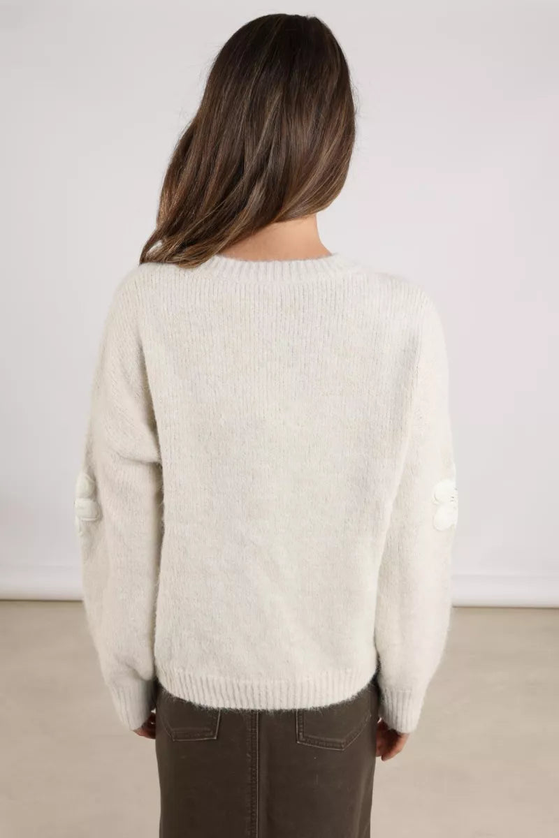 NUKUS Chiaca Pullover Flower - Off White