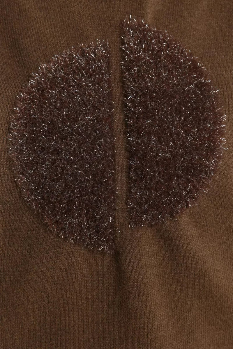 NUKUS Intarsia Spencer - Fango