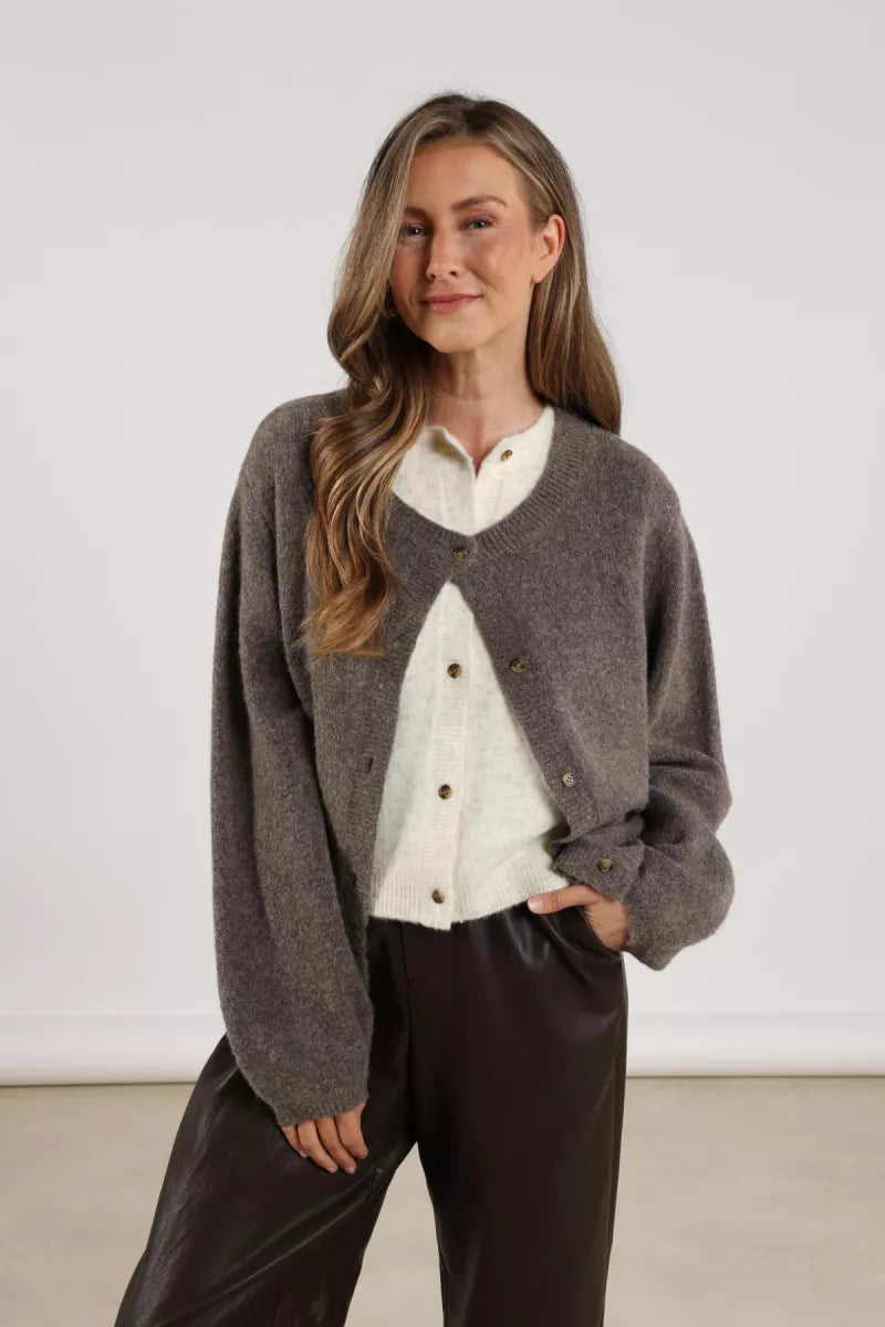 NUKUS Mia Cardigan - Fango