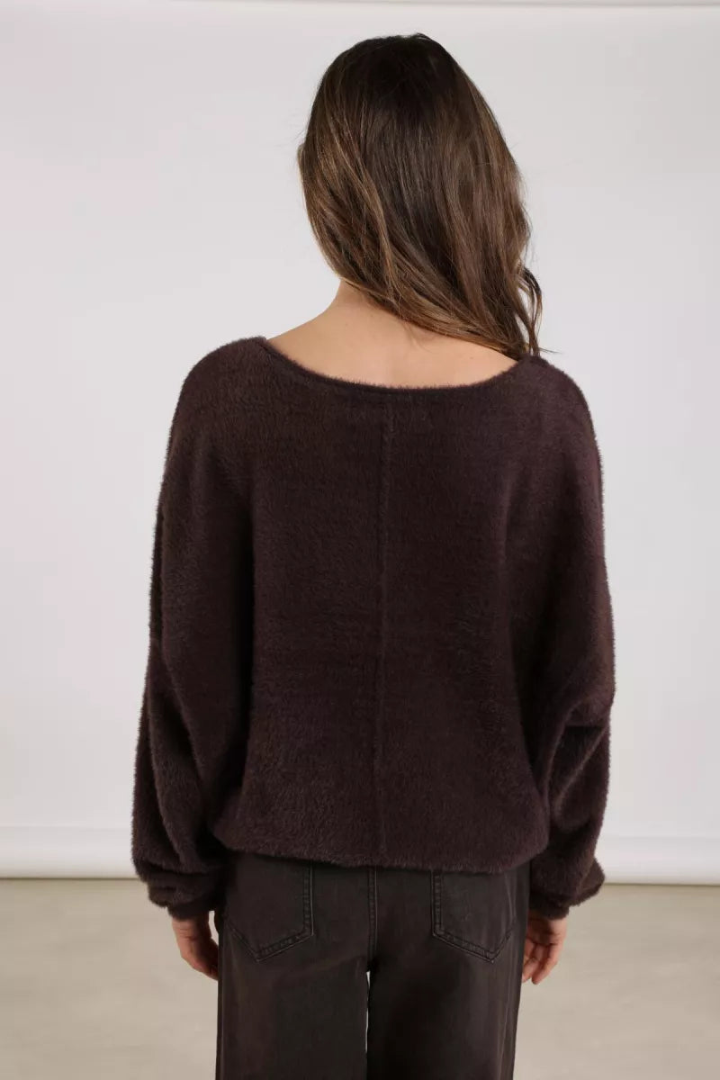 NUKUS Mathilde Pullover Soft - Dark Chocolate