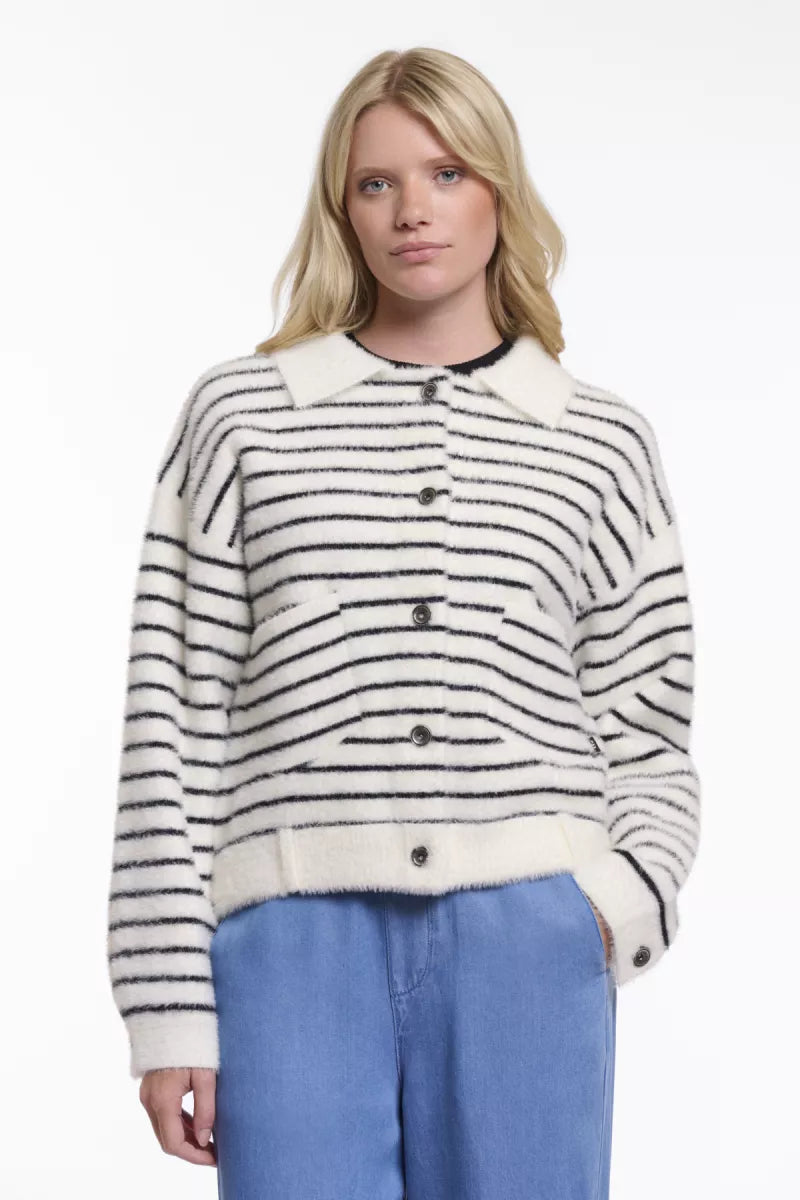 RINO & PELLE Bubbly Knit - Black White Striped