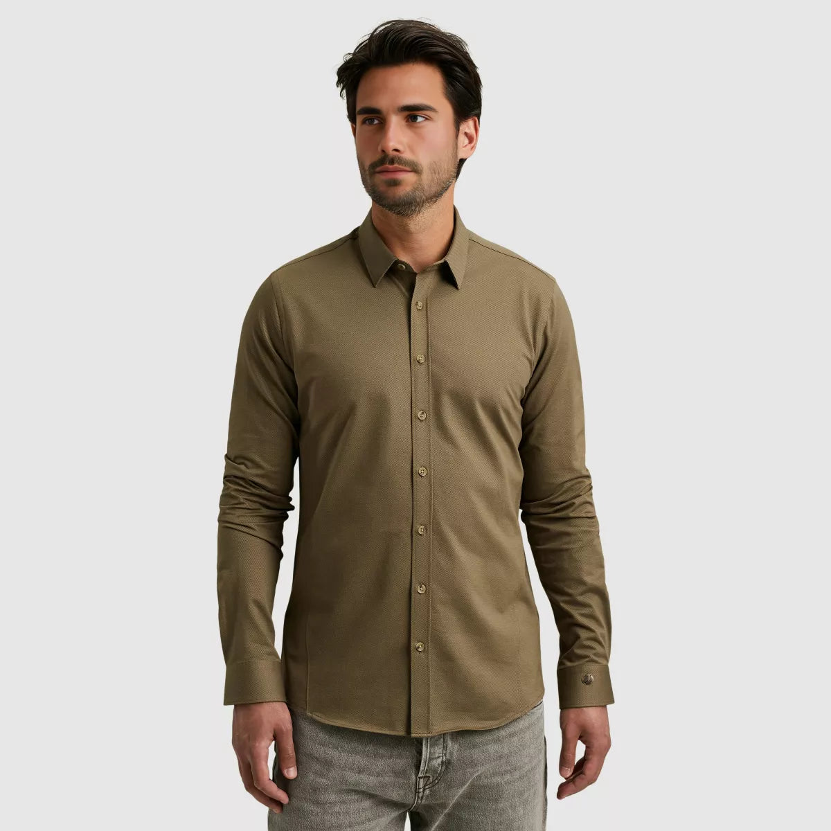 CAST IRON Long Sleeve Shirt - Brown