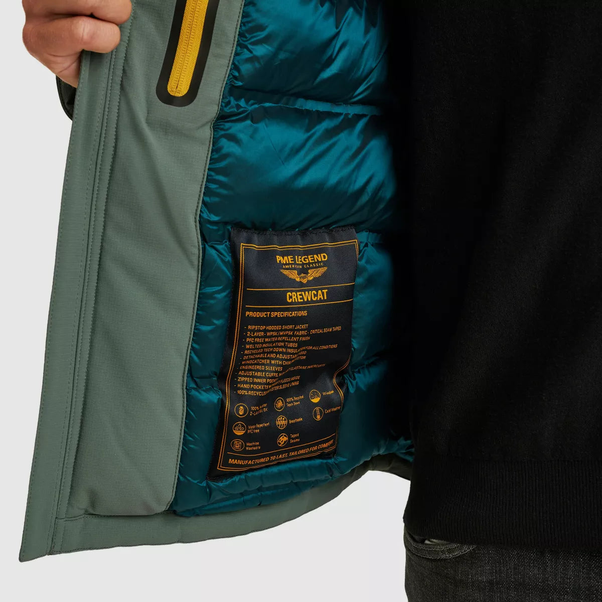 PME-LEGEND Semi Long Jacket - Groen