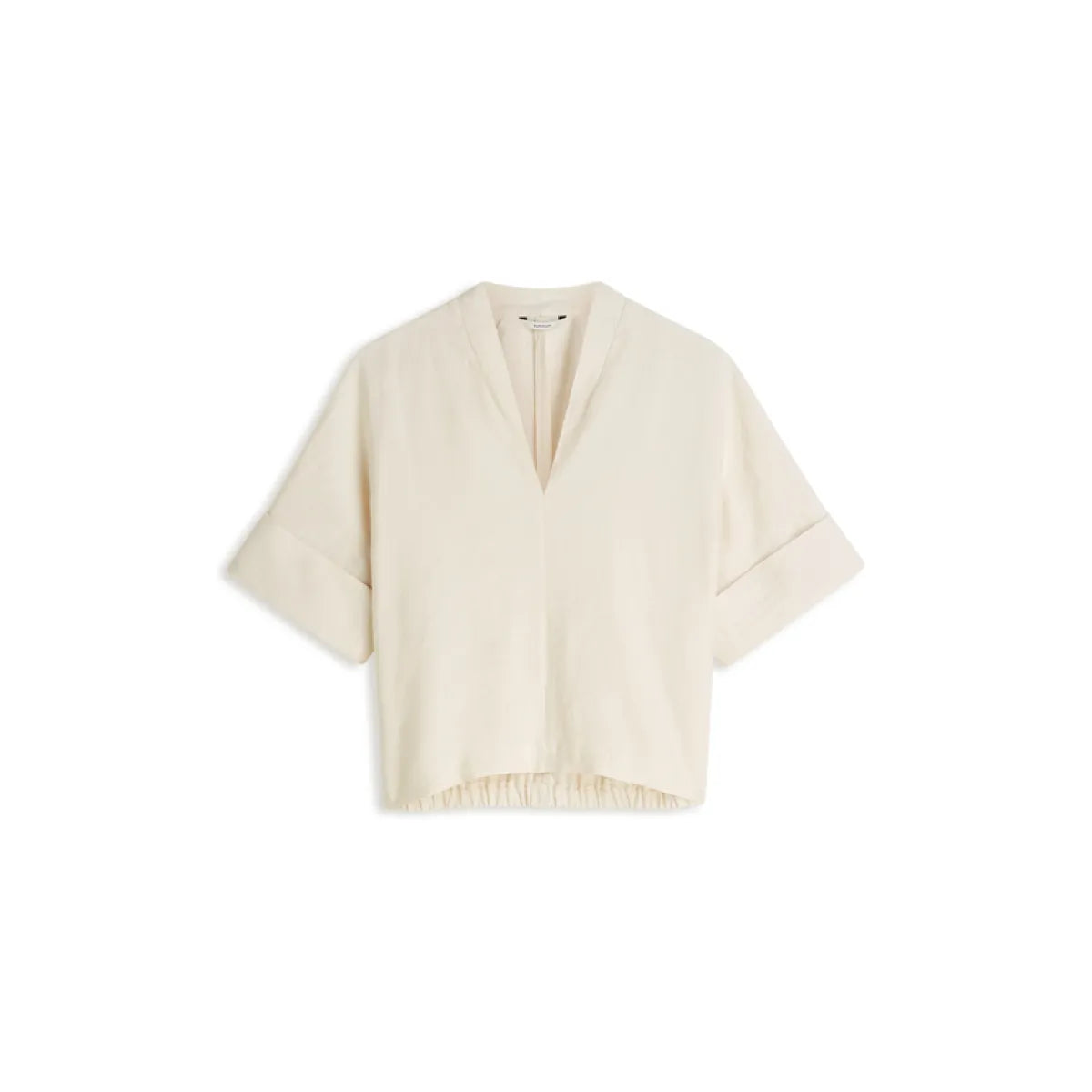 SUMMUM Top Short Sleeves Modal Linen Blend