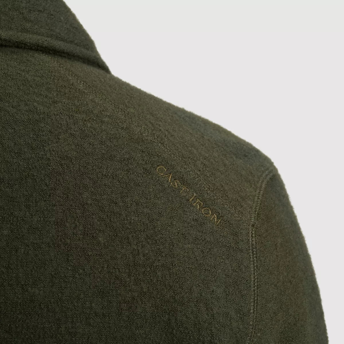 CAST IRON Zip Jacket Boiled Wool - Green