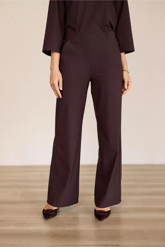 STUDIO ANNELOES Lexie bonded trousers - Espresso
