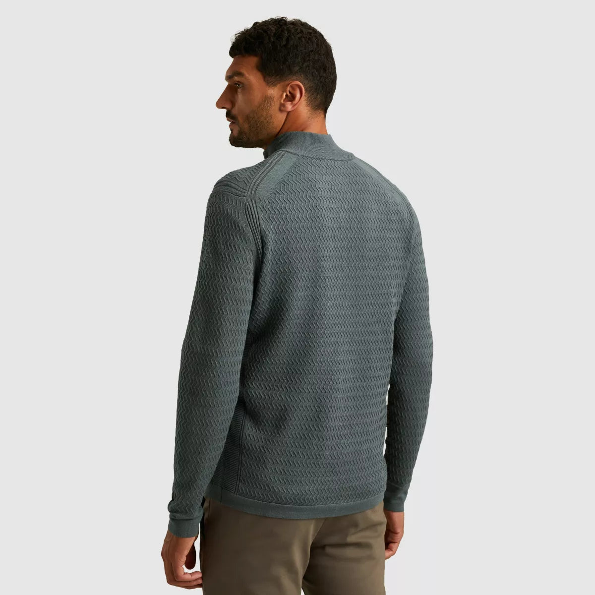 CAST IRON Half Zip Pullover - Donker Grijs